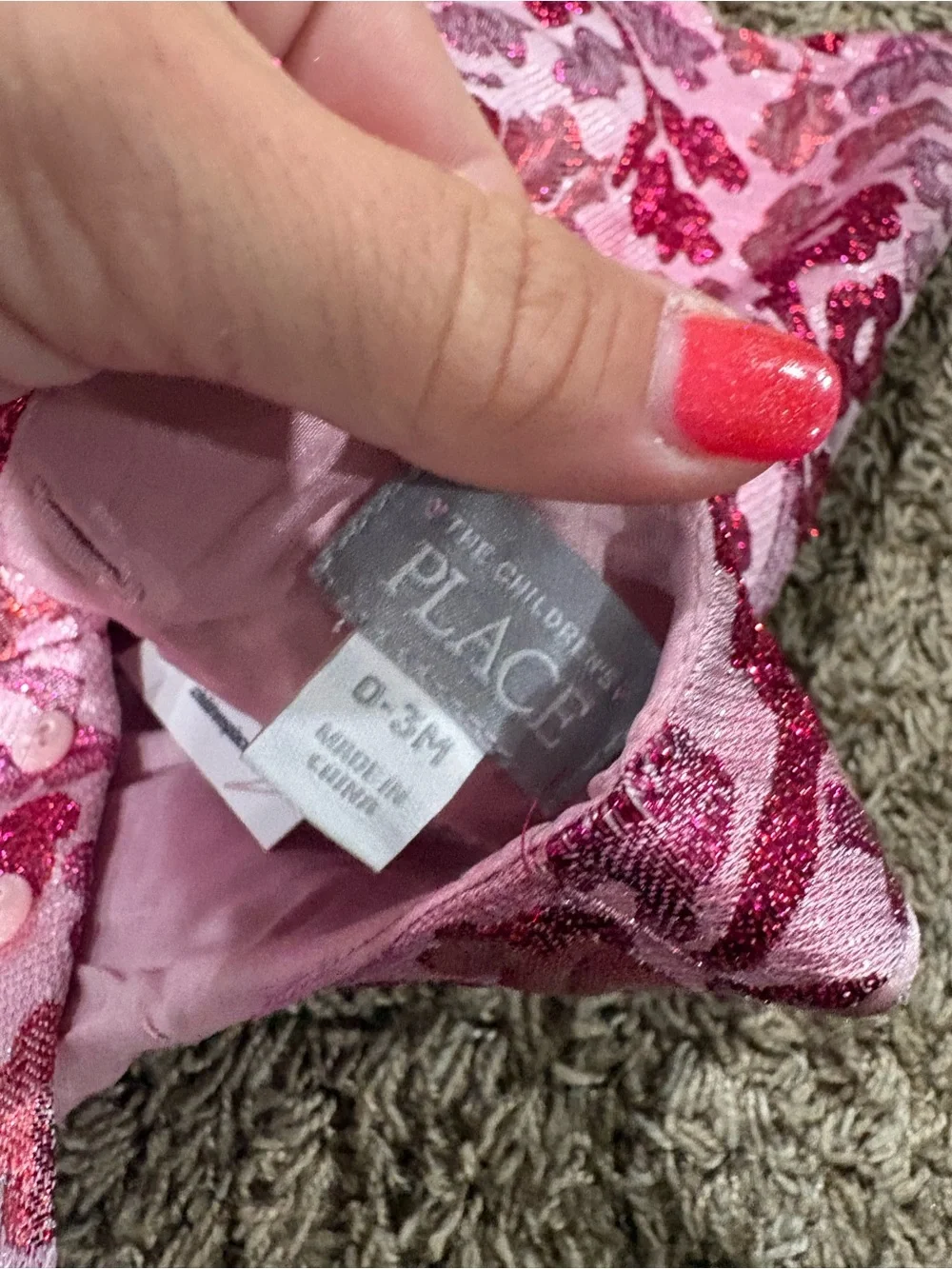 The Children’s Place Pink Sparkly Dress 0-3m